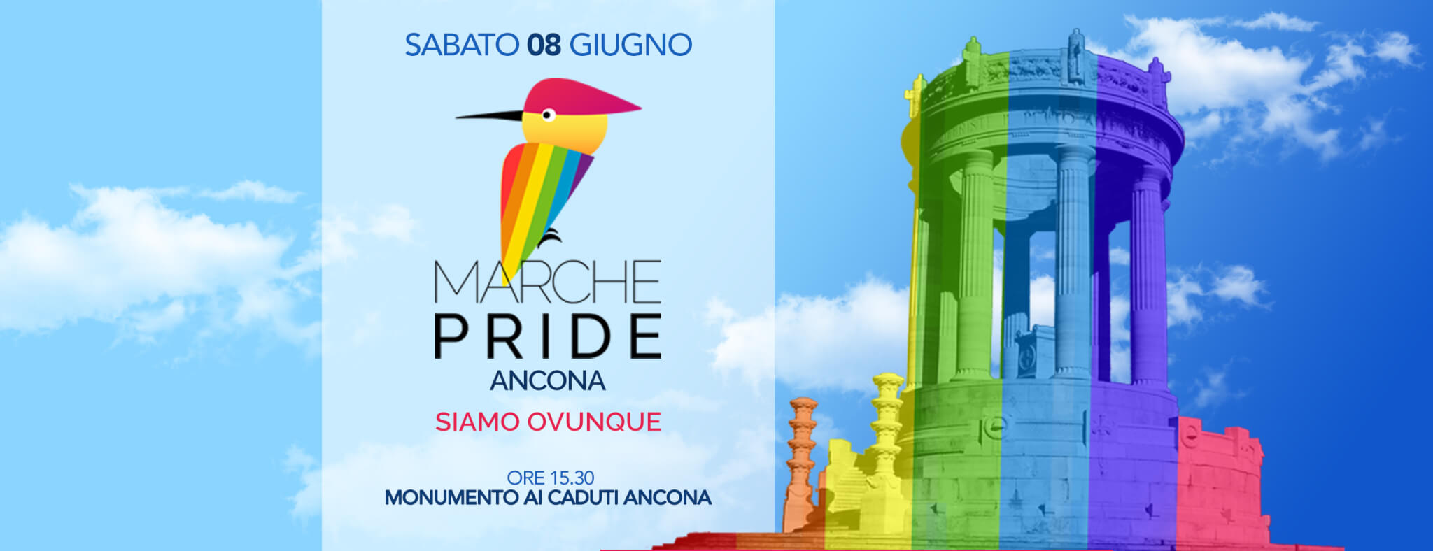Onda Pride 2019, non solo Roma: oggi in strada anche Trieste, Ancona, Messina e Pavia - Marche Pride - Gay.it