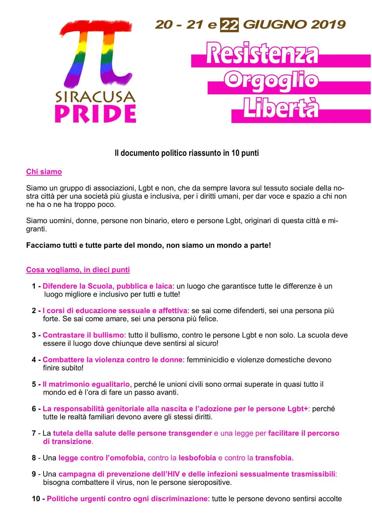 Siracusa Pride 2019, Cristina Donadio e Massimo Milani madrine - i video - Siracusa Pride 2019 - Gay.it