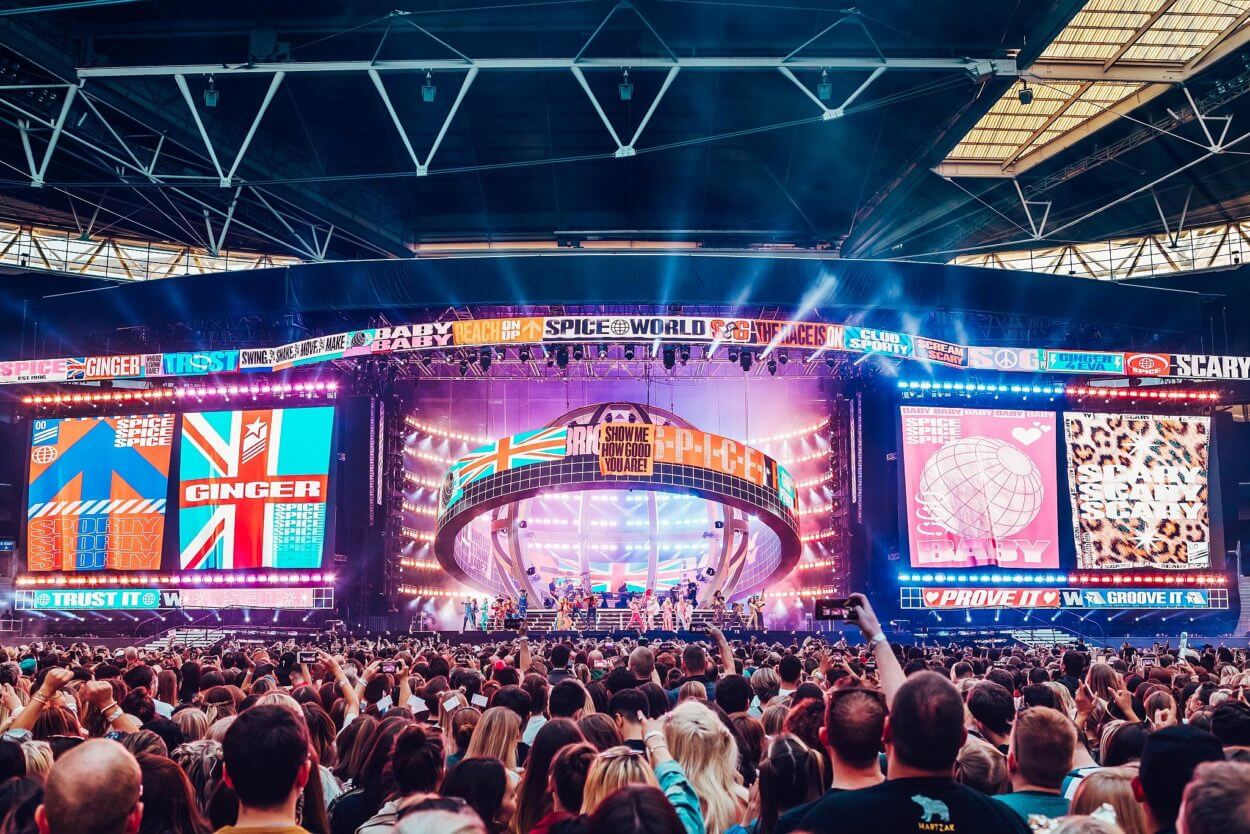 Spice Girls Spiceworld 2019 tour. CREDITS: KATE MOROSS STUDIO