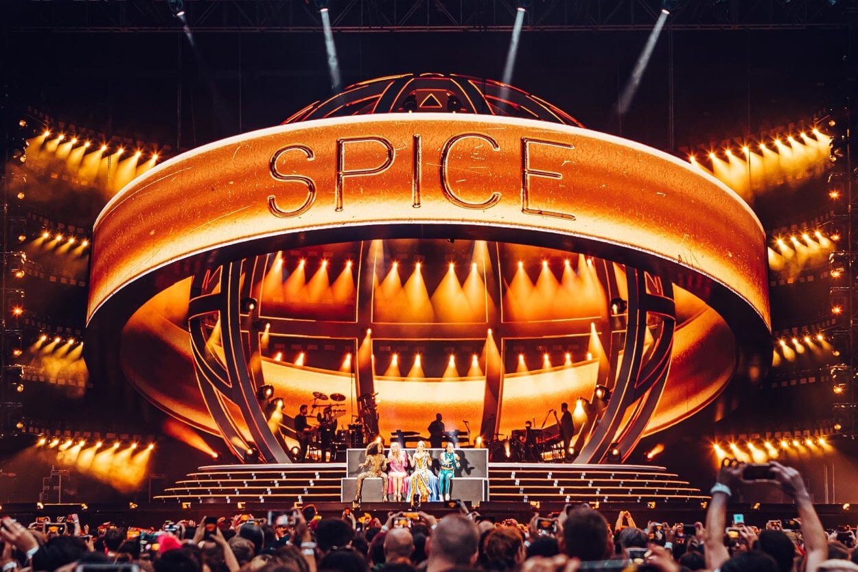 Spice Girls Spiceworld 2019 tour. CREDITS: KATE MOROSS STUDIO