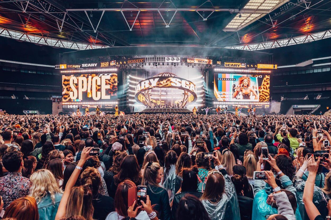 Spice Girls Spiceworld 2019 tour. CREDITS: KATE MOROSS STUDIO