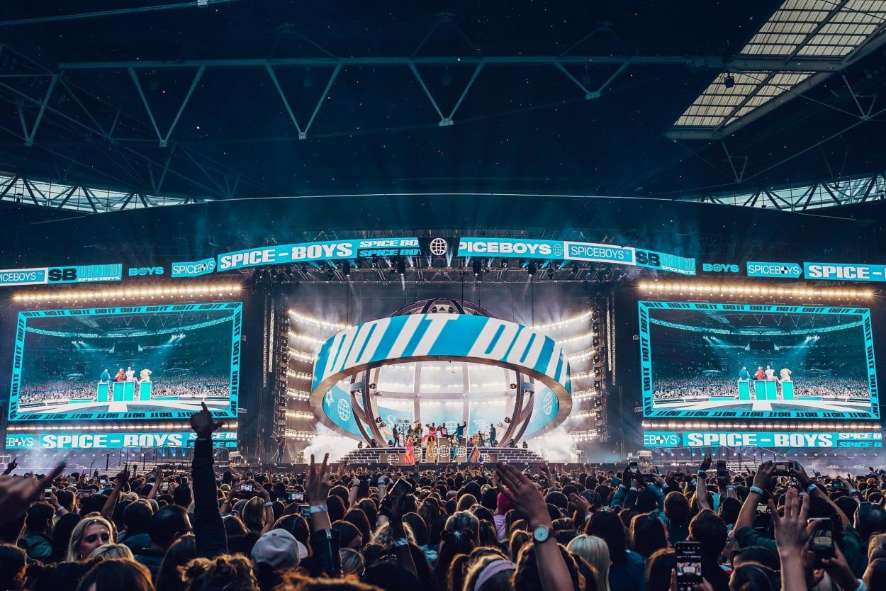 Spice Girls Spiceworld 2019 tour. CREDITS: KATE MOROSS STUDIO