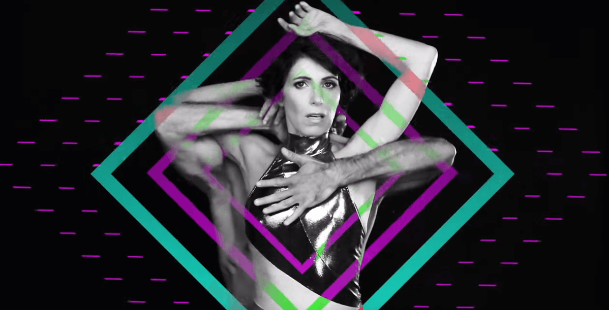 Giorgia nel video di "I Feel Love", cover di Donna Summer