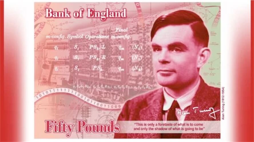 Alan Turing nuovo volto della banconota da 50 sterline, è ufficiale