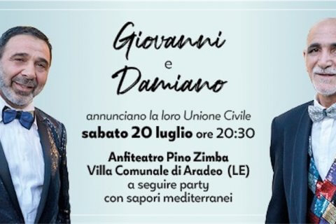 Oggi Giovanni Minerba, fondatore del Lovers Film Festival, si unisce civilmente con Damiano Andresano - Giovanni Minerba - Gay.it