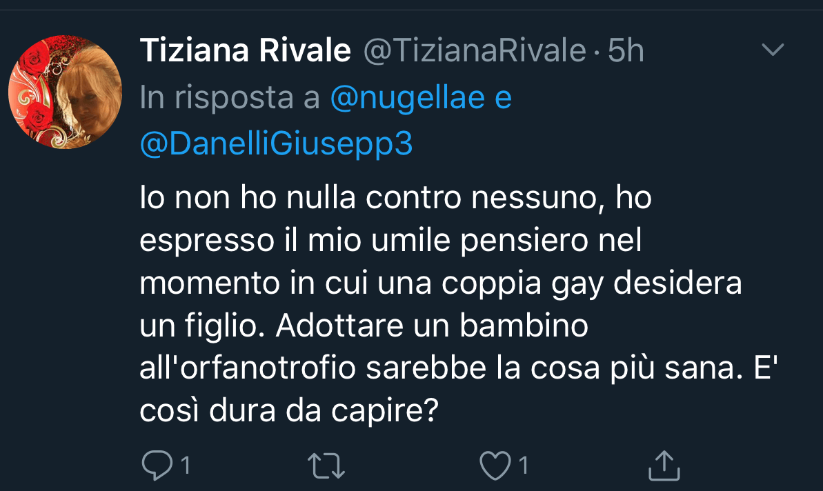 Tiziana Rivale contro Tiziano Ferro: "I figli vengono partoriti dalle donne, adottasse" - IMG 4860 - Gay.it