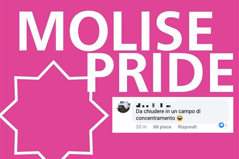Molise Pride, minacce di morte sui social: “Persone malate da bruciare e chiudere nei campi di concentramento”