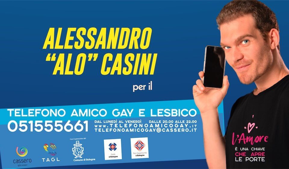 Telefono Amico Gay e Lesbico, Alessandro “Alo” Casini​ di X Factor volto della nuova campagna