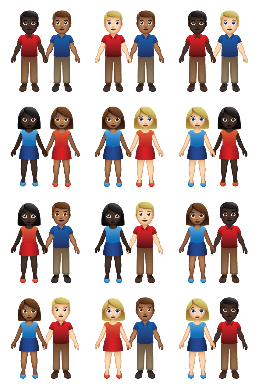 World Emoji Day 2019: Apple festeggia includendo nuove emoticon LGBTI - interracial emojis 2 - Gay.it