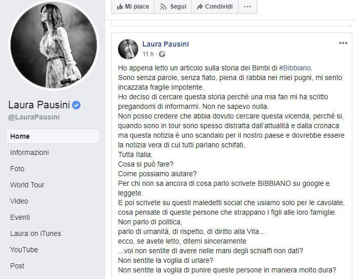 Così la politica e il populismo stanno strumentalizzando i bambini di Bibbiano - laura pausini - Gay.it
