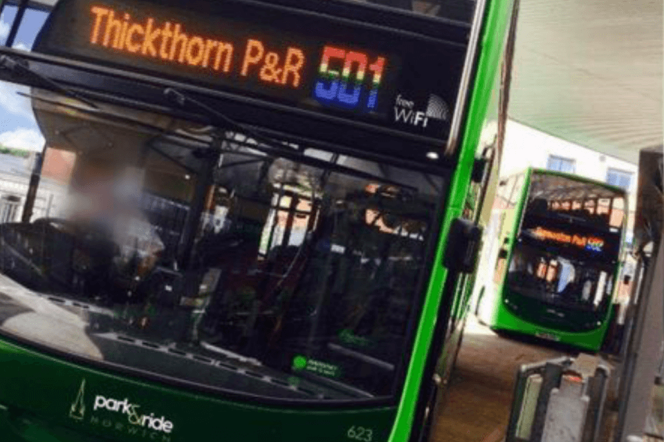 Norwich Pride bus