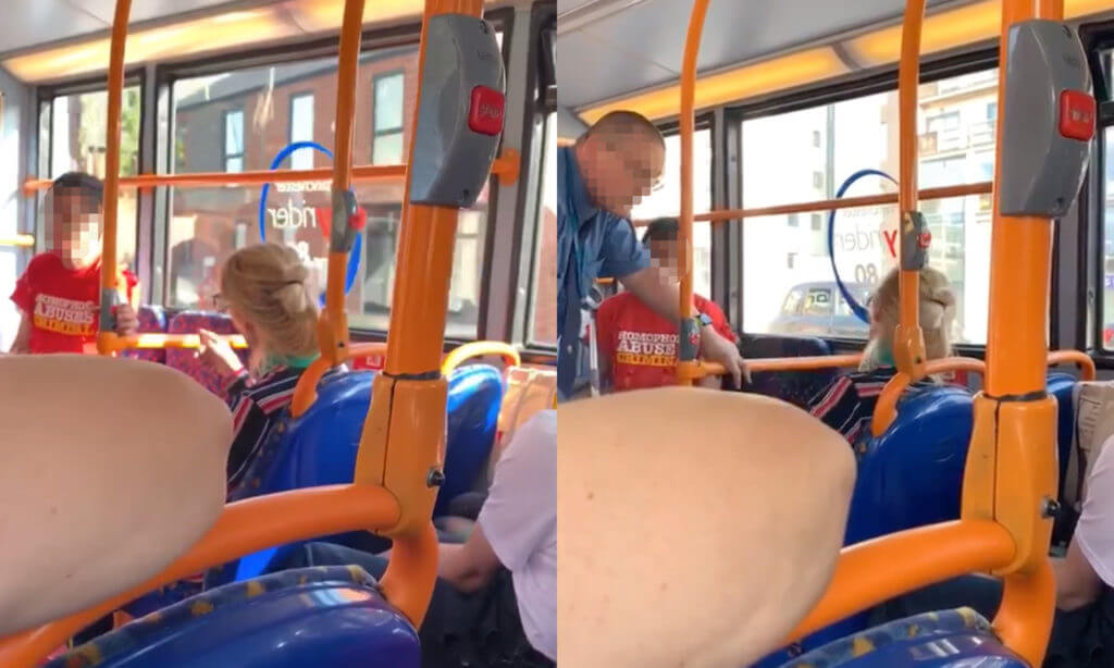 Pesante violenza verbale nei confronti di un gay su un autobus – VIDEO