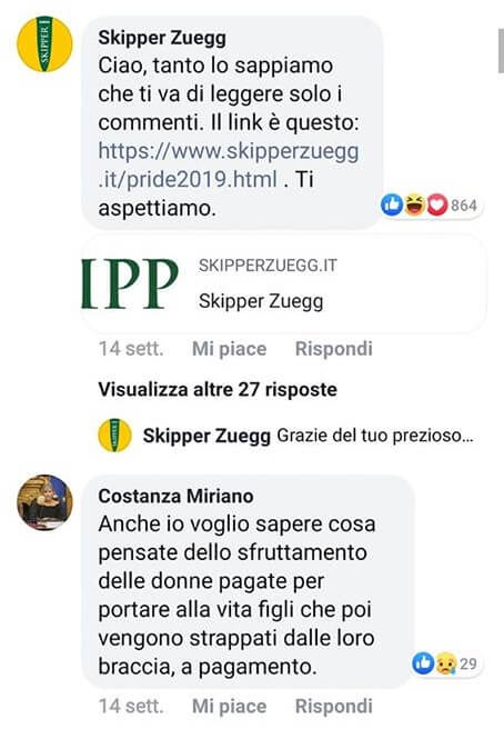 Costanza Miriano contro la Zuegg per il sostegno LGBT+ durante il Pride Month - miriana zuegg post - Gay.it