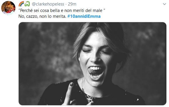 10 anni di Emma Marrone: i tweets celebratori e di supporto dei fans
