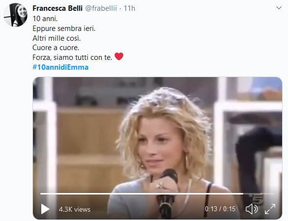 10 anni di Emma Marrone: i tweets celebratori e di supporto dei fans