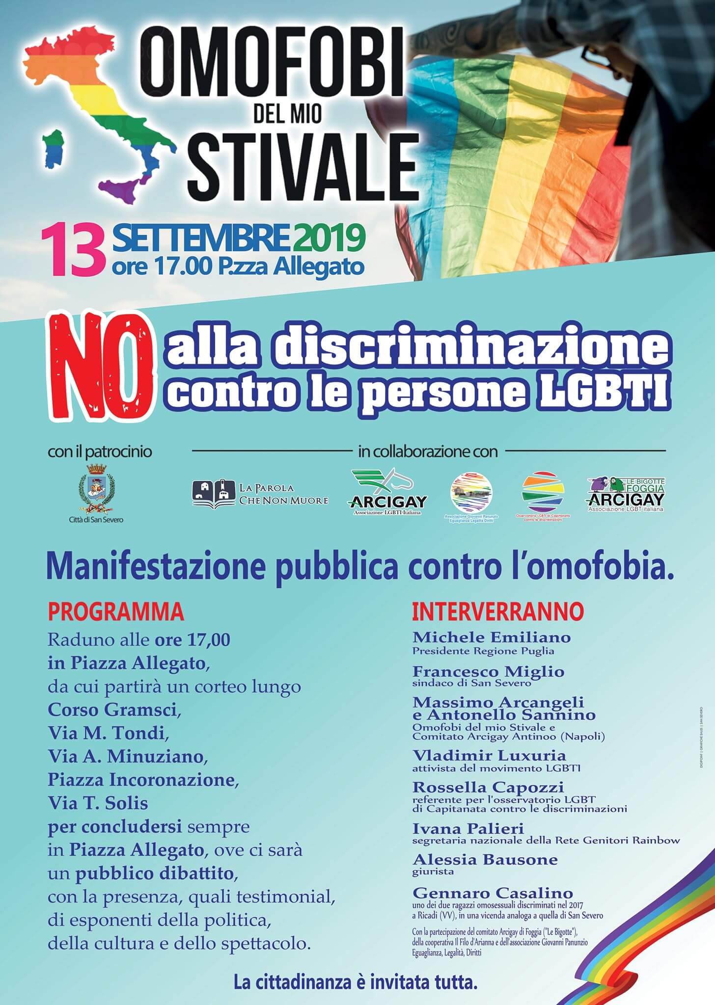 San Severo oggi in piazza contro l'omofobia - 69591686 427393247872111 1660691384656461824 o - Gay.it