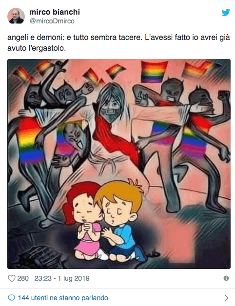 Don Bianchi contro l'unione del segretario generale della Croce Rossa. I fedeli: 'Pena di morte, altro che diritti' - don bianchi 3 - Gay.it