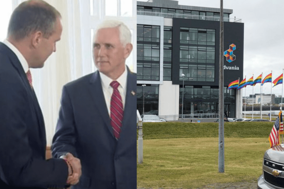 Il Presidente dell’Islanda ha accolto Mike Pence con bandiere e braccialetti rainbow