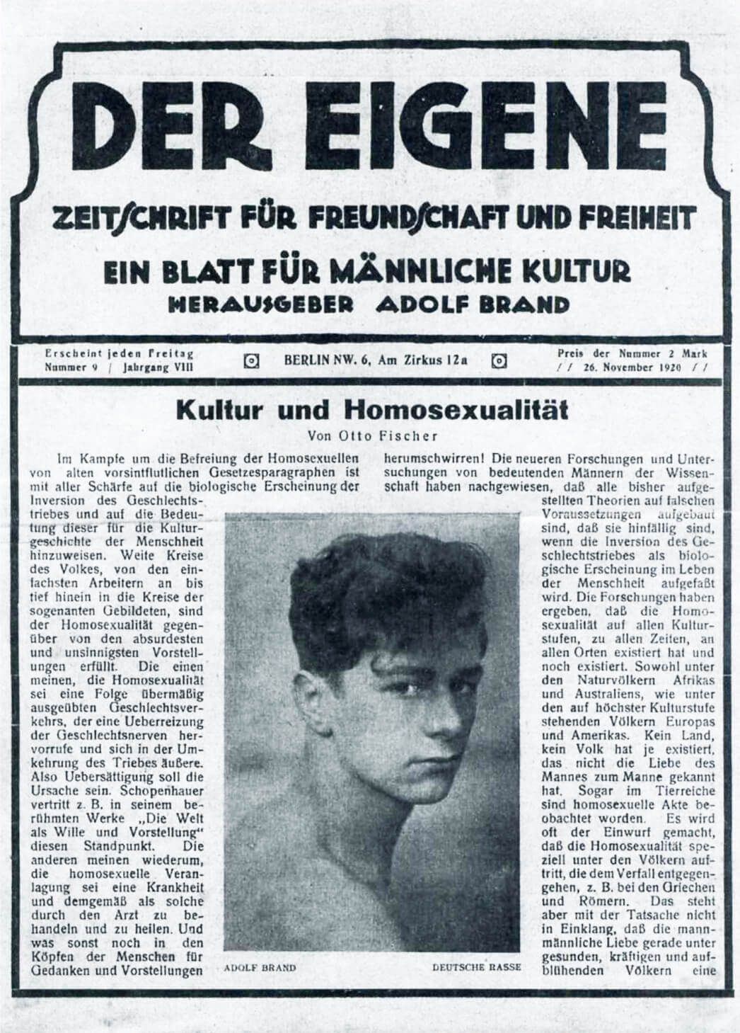 I gay di destra? Ci sono sempre stati - Der Eigene 1920 - Gay.it