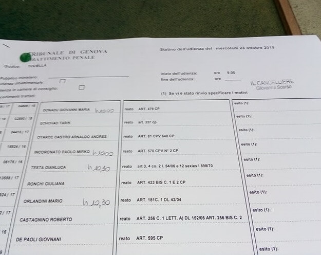 "Se avessi un figlio gay lo brucerei in un forno", di nuovo rinviata l'udienza contro il consigliere leghista - Tribunale di GENOVA per Caso De Paoli - Gay.it