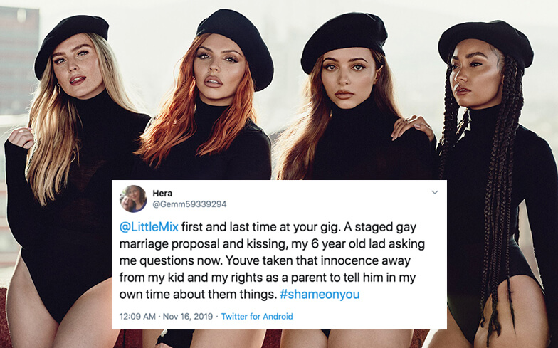 Little Mix, una mamma dopo proposta di matrimonio gay: "Avete portato via l'innocenza a mio figlio di 6 anni" - Little Mix tweet 2 - Gay.it
