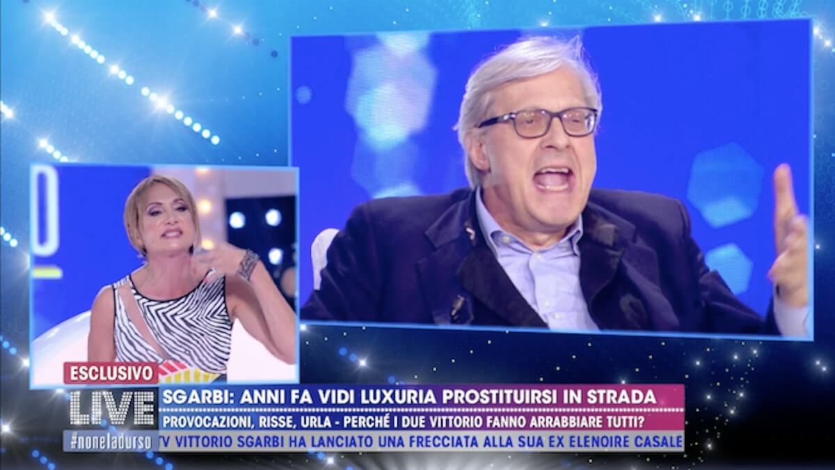 Vittorio Sgarbi vs. Vladimir Luxuria: “di osceno ci sei tu, Vladimiro, patetico come Alessandro Cecchi Paone”