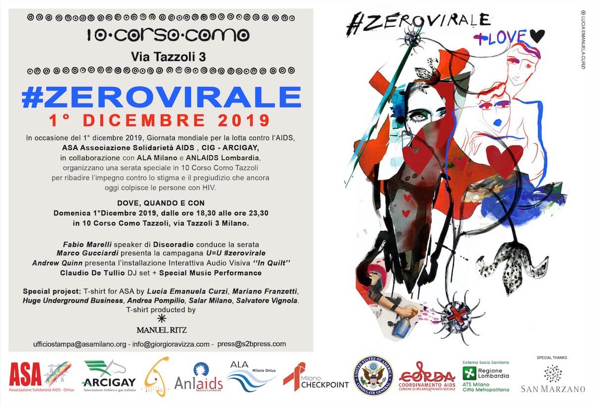 #ZeroVirale, ASA e CIG – Arcigay Milano lanciano la campagna Undetectable=Untransmittable - ZeroVirale - Gay.it