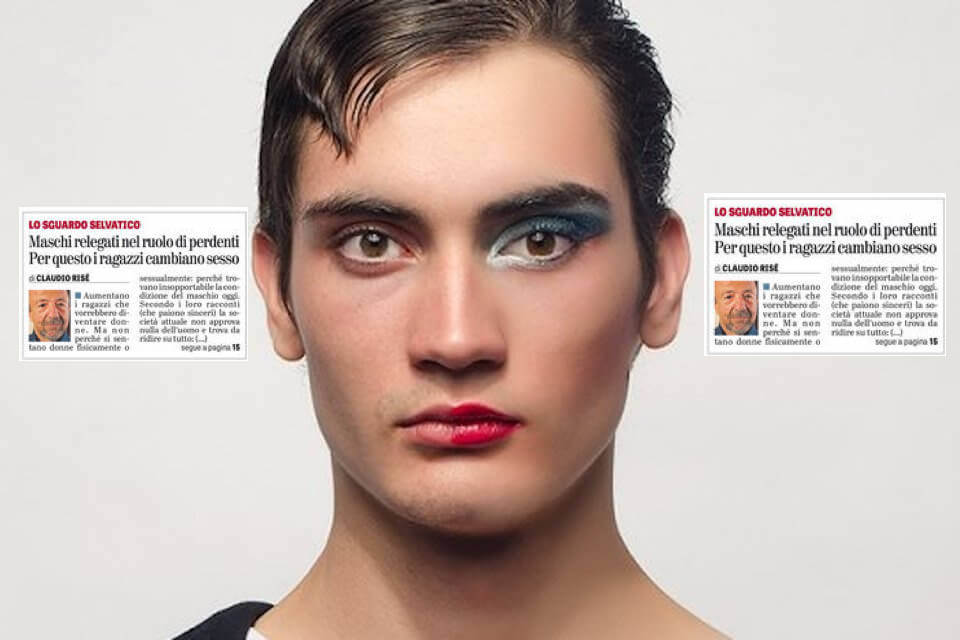 Claudio Risé: "i ragazzi vogliono diventare donne perché i maschi sono considerati brutti e stupidi" - studente trans - Gay.it