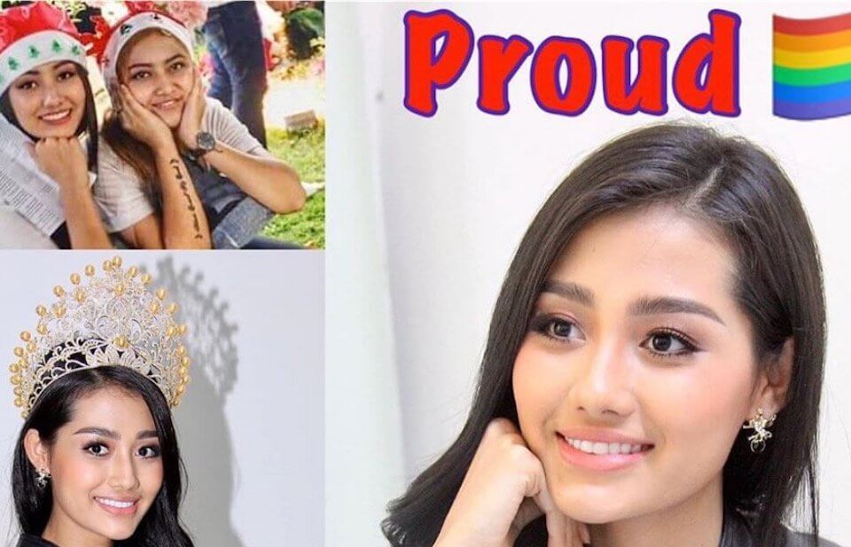 Miss Myanmar  prima concorrente di Miss Universo dichiaratamente lesbica