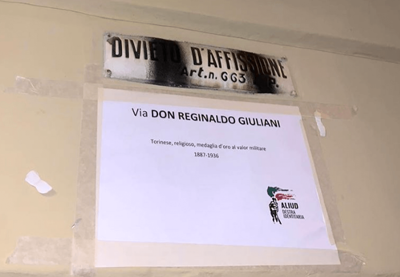 Risposta dell’estrema destra a Torino dopo le targhe dedicate alle femministe italiane