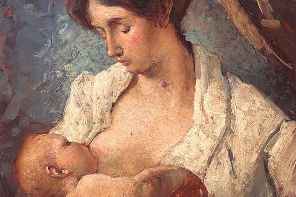 Uomo etero si domanda: "l'allattamento al seno renderà lesbica mia figlia?" - 636px Mosè Bianchi Mother Breastfeeding - Gay.it