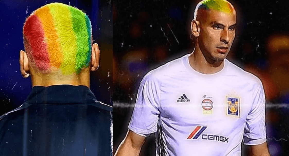 Portiere scende in campo con i capelli rainbow per dire no all’omofobia nel calcio