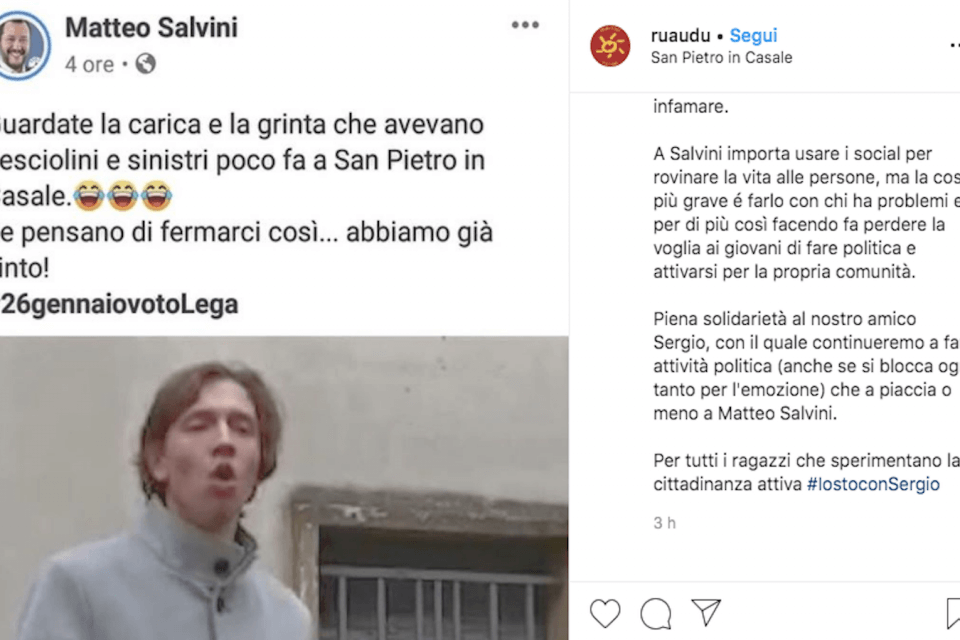 Salvini mette alla gogna un ragazzo, lui risponde: ‘So cosa vuol dire essere presi di mira, io sono gay e alle superiori ero oggetto di bullismo’