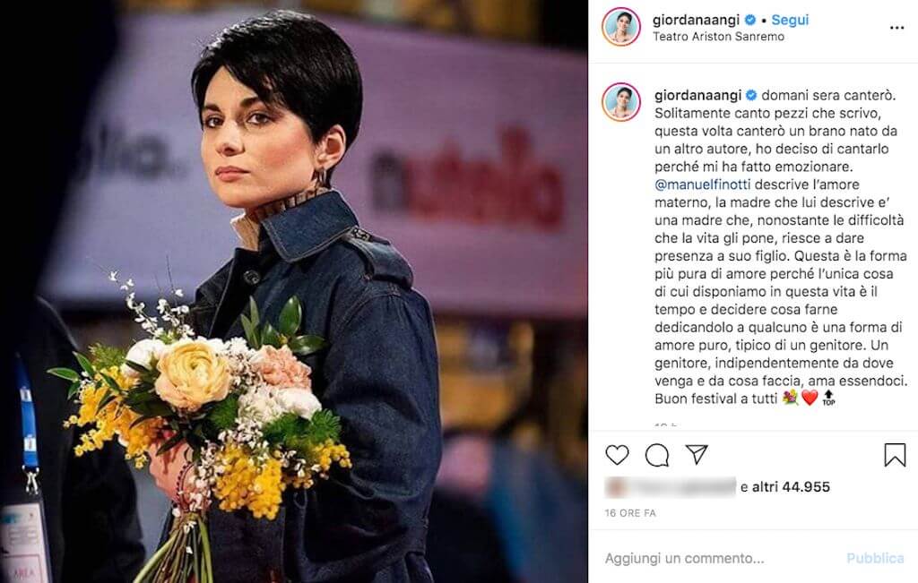 Giordana Angi, la Big di Sanremo 2020 che nelle sue canzoni parla dell'amore per una donna - giordana censored - Gay.it