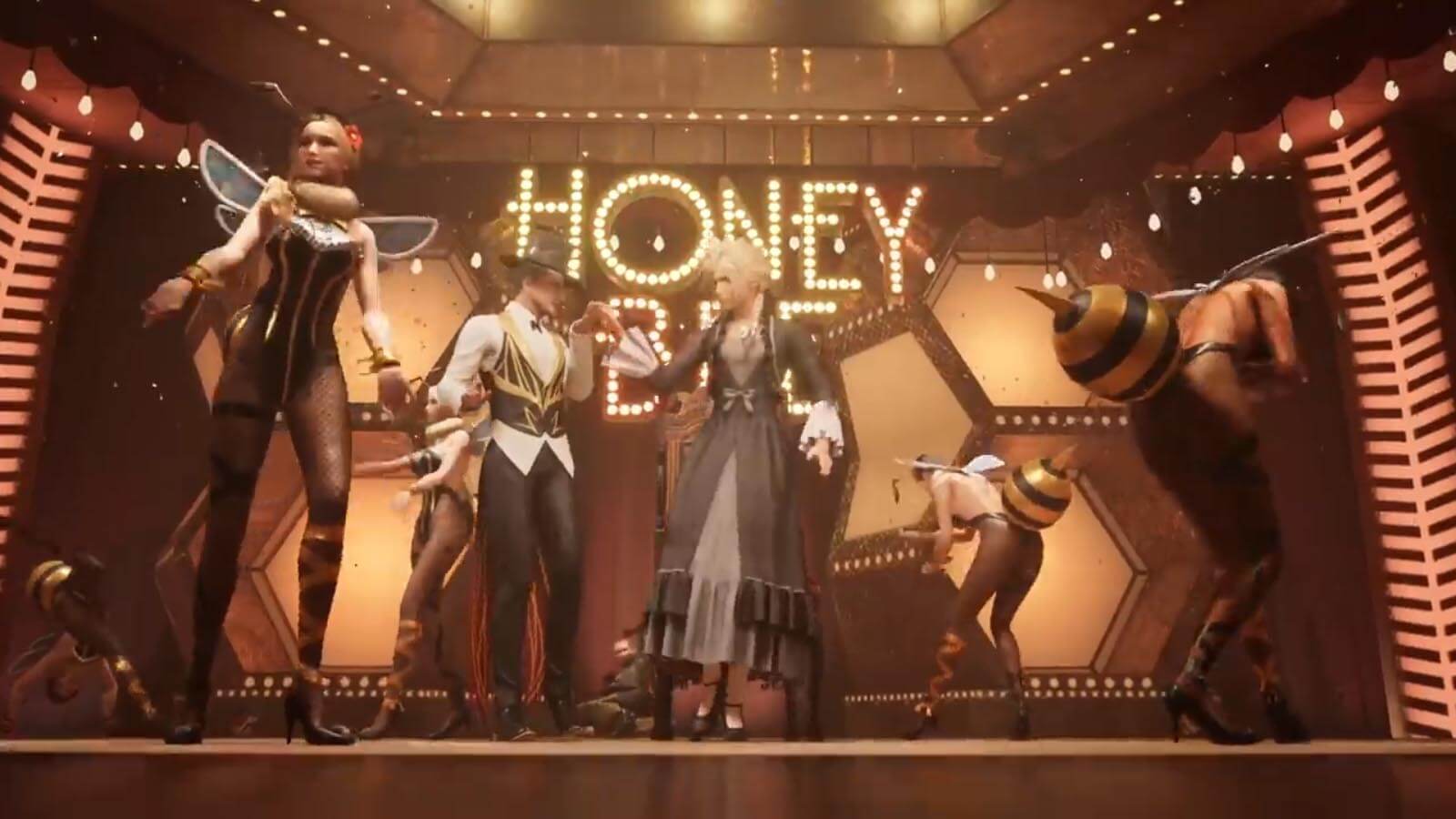 Il crossdressing di Cloud in Final Fantasy 7 Remake all'Honey Bee Inn