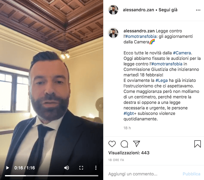 Legge contro l'omotransfobia, Alessandro Zan: Lega tenta di bloccare i lavori con l'ostruzionismo - legge omofobia - Gay.it
