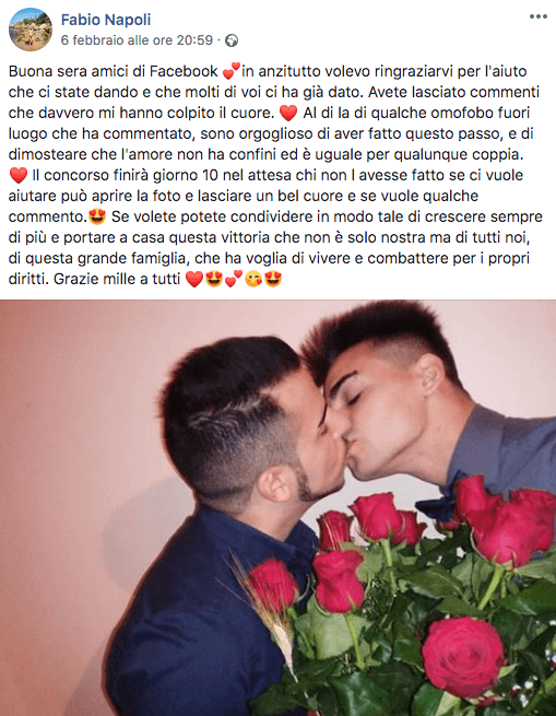 Contest per San Valentino sul 'Bacio più bello': vince la coppia gay - post san valentino - Gay.it