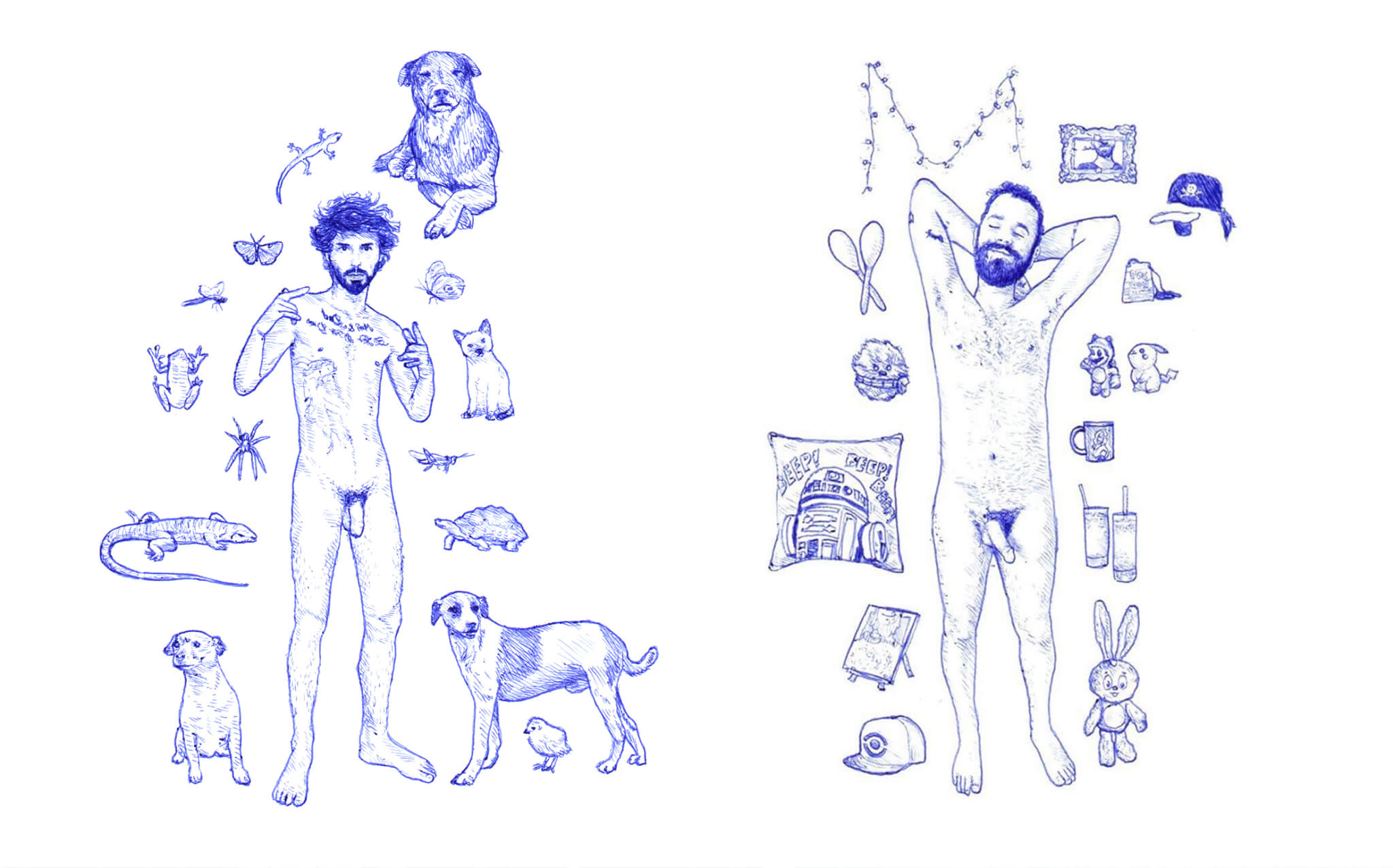 L'illustratore Francisco Bianchi esplora l'anatomia maschile in 12 ritratti - 5 - Gay.it