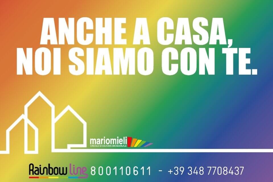 Anche a casa noi siamo con te: la campagna del Mieli per sostenere le persone LGBT+ durante l’isolamento - anche a casa noi siamo con te - Gay.it