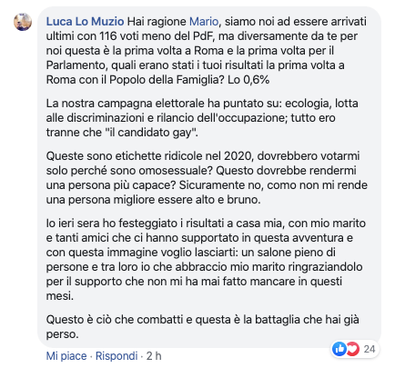 Mario Adinolfi sfotte il candidato Lo Muzio Lezza definendolo 'gay sposato': la replica del candidato di Volt - lo muzio - Gay.it