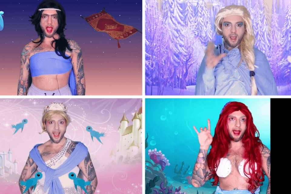 Le principesse Disney in quarantena, l’esilarante parodia di Daniel Greco – video