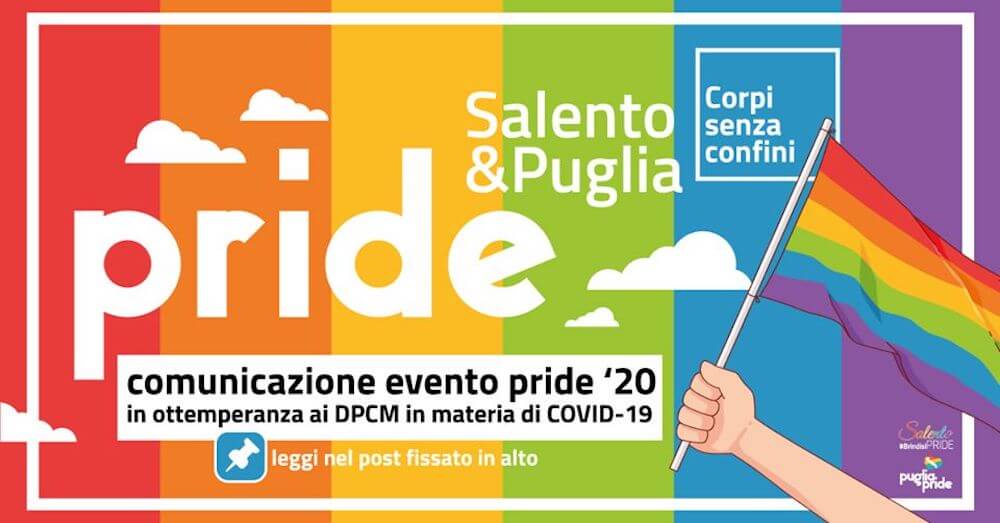 Coronavirus, rinviato anche il Salento e Puglia Pride