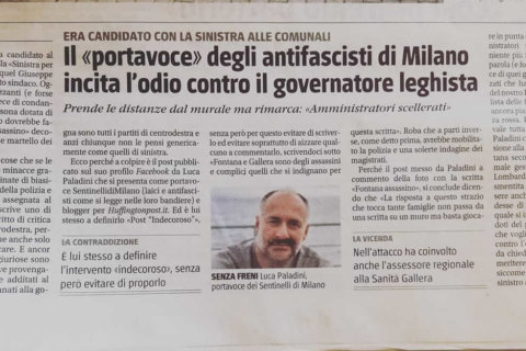 Luca Paladini attaccato sui social dopo un articolo de Il Giornale - ilgiornale luca paladini e1589798121854 - Gay.it