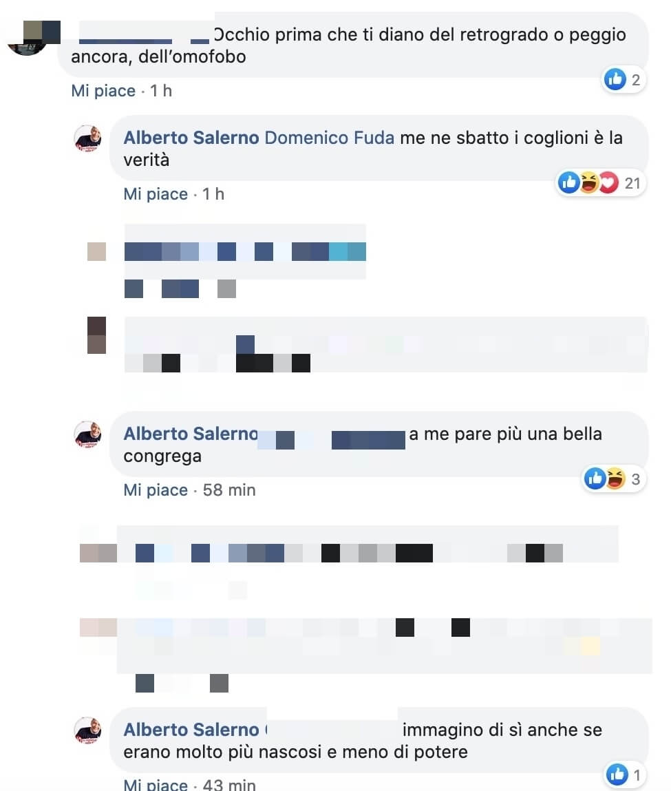 Alberto Salerno su FB: "com’è che su Rai Uno ci sono un sacco di gay?", la secca replica di Mara Maionchi - Alberto Salerno il marito di Mara Maionchi su FB 2 - Gay.it