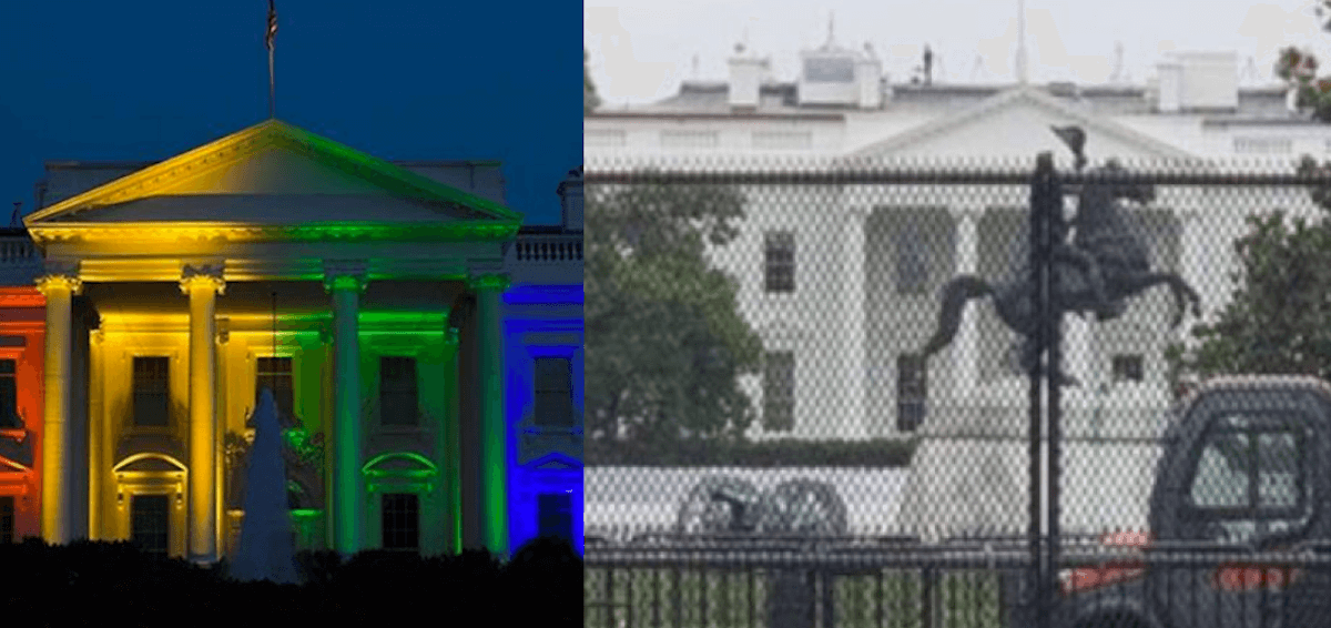 Dall’arcobaleno all’esercito, la Casa Bianca in 5 anni da Obama a Trump: “è il sovranismo spiegato in modo semplice”