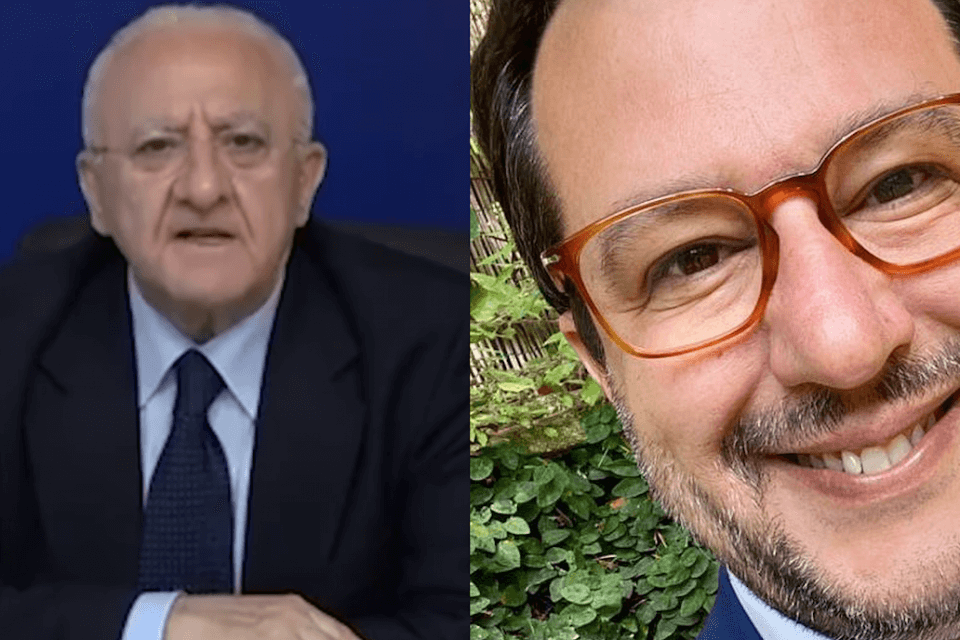De Luca vs. Salvini: "Un somaro che ha la faccia come il suo fondoschiena. Peraltro usurato" - il video è virale - De Luca vs. Salvini - Gay.it