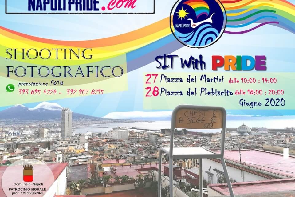 Napoli Pride 2020, una foto in piazza con la sedia simbolo della lotta all'omotransfobia - video - Napoli Pride - Gay.it