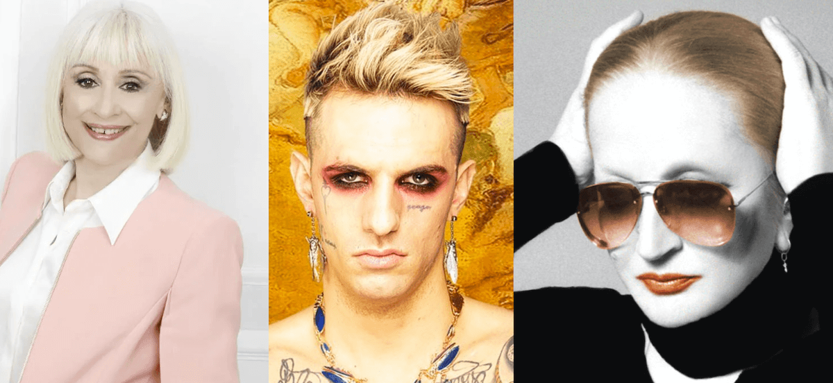 Achille Lauro tra Mina e Raffella Carrà