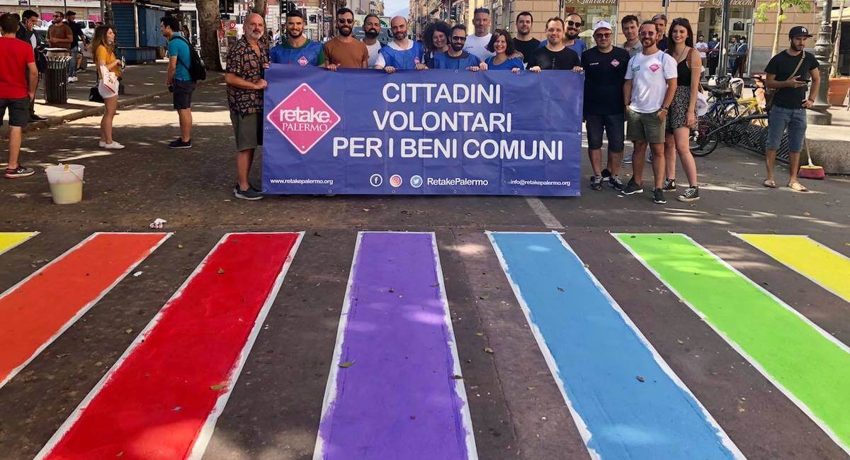 Palermo Strisce Pedonali Arcobaleno Davanti Al Teatro Massimo Gay it