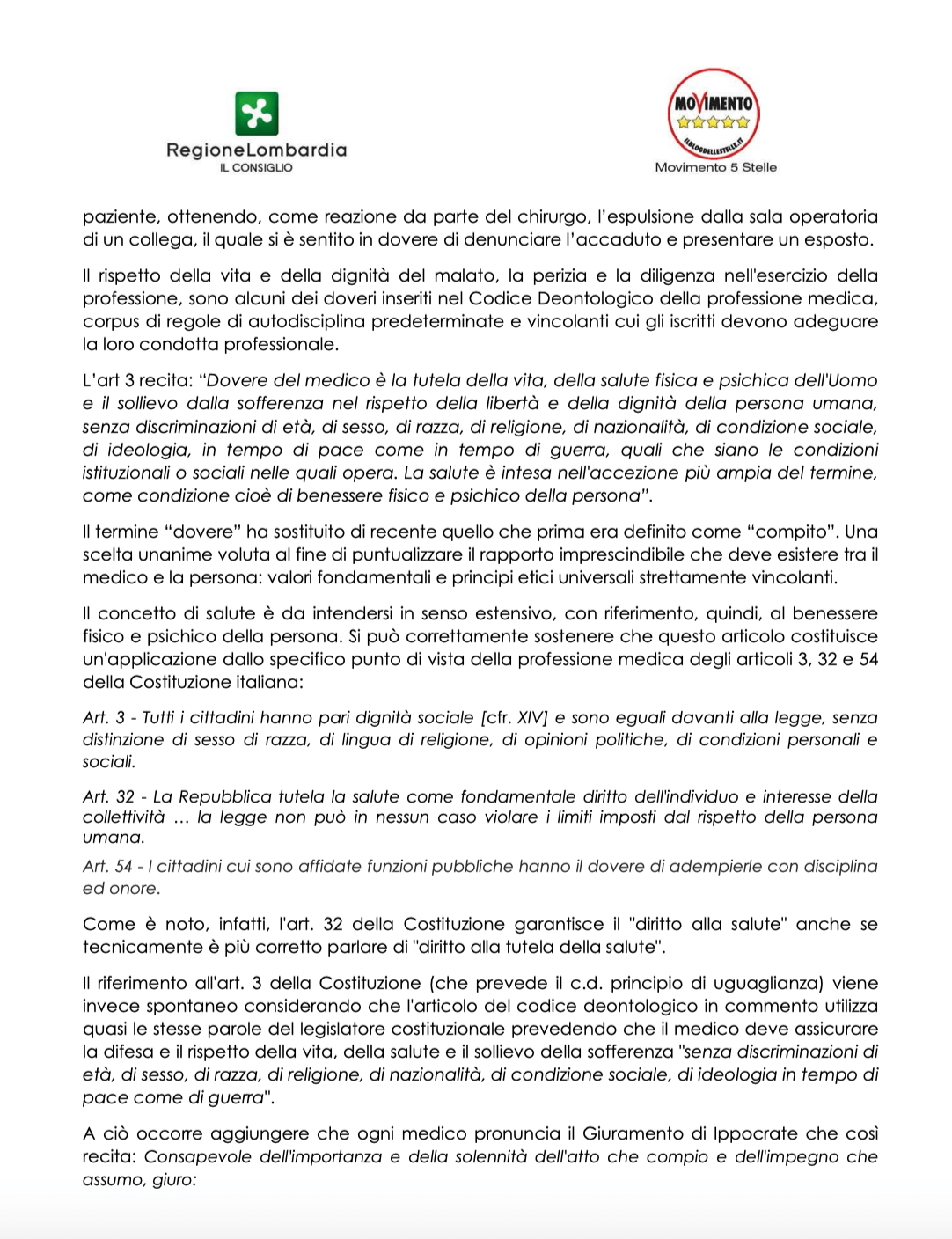 Sospeso il primario omofobo di Varese, ma M5S Lombardia chiede il licenziamento - Schermata 2020 07 22 alle 18.35.13 - Gay.it